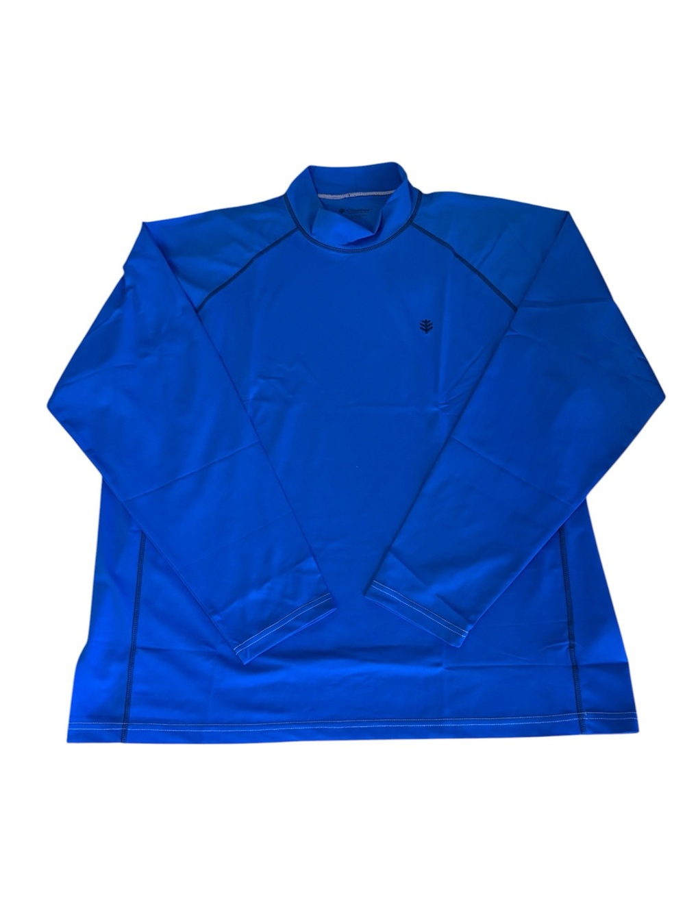 Coolibar Surf Long Sleeve Rash Guard UPF 50 Sun Protection Blue Mens XXL NEW